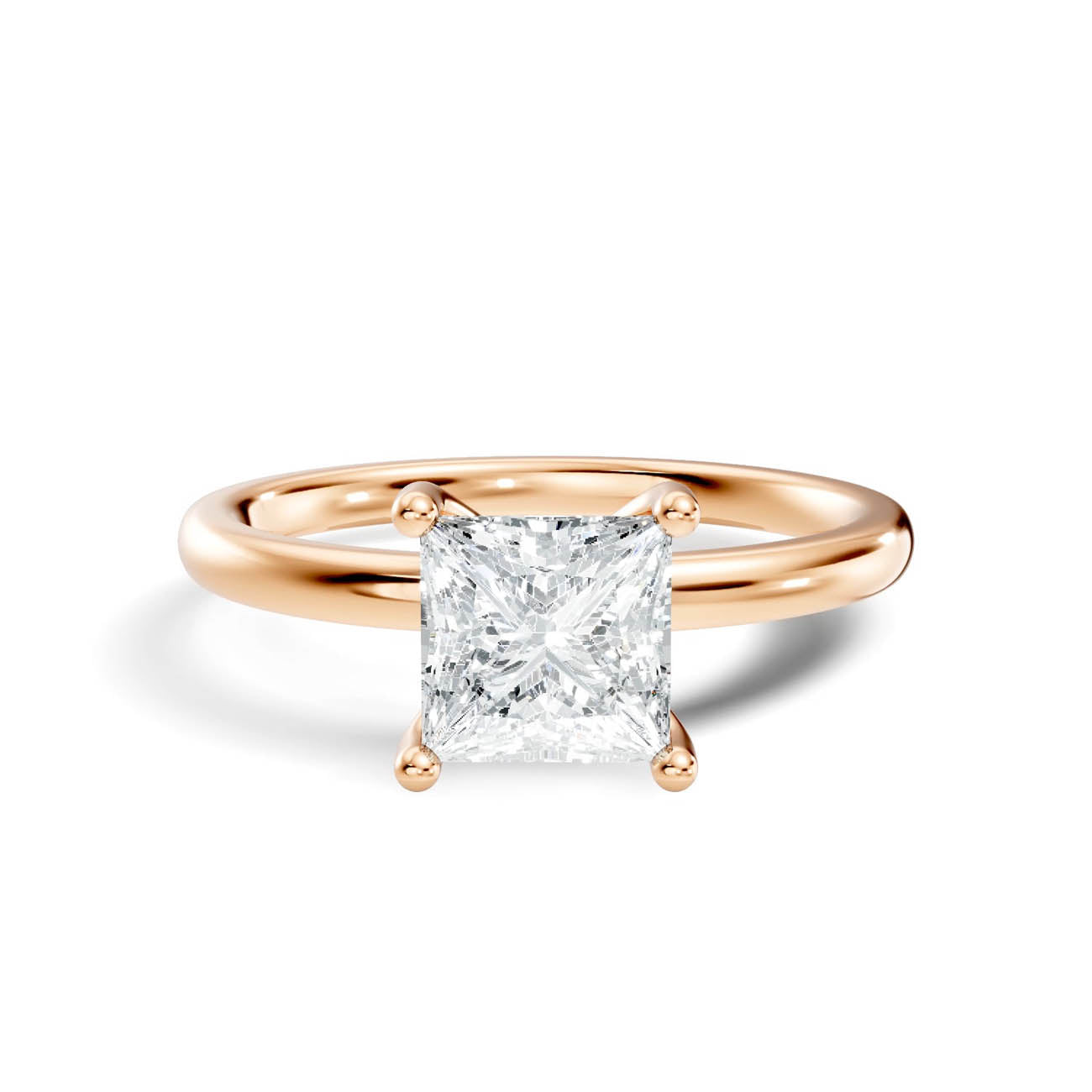 .50-1.50 Ct. Classic Princess Cut Diamond Solitaire Ring with Four-Prong Setting (ja11-f copy) 6