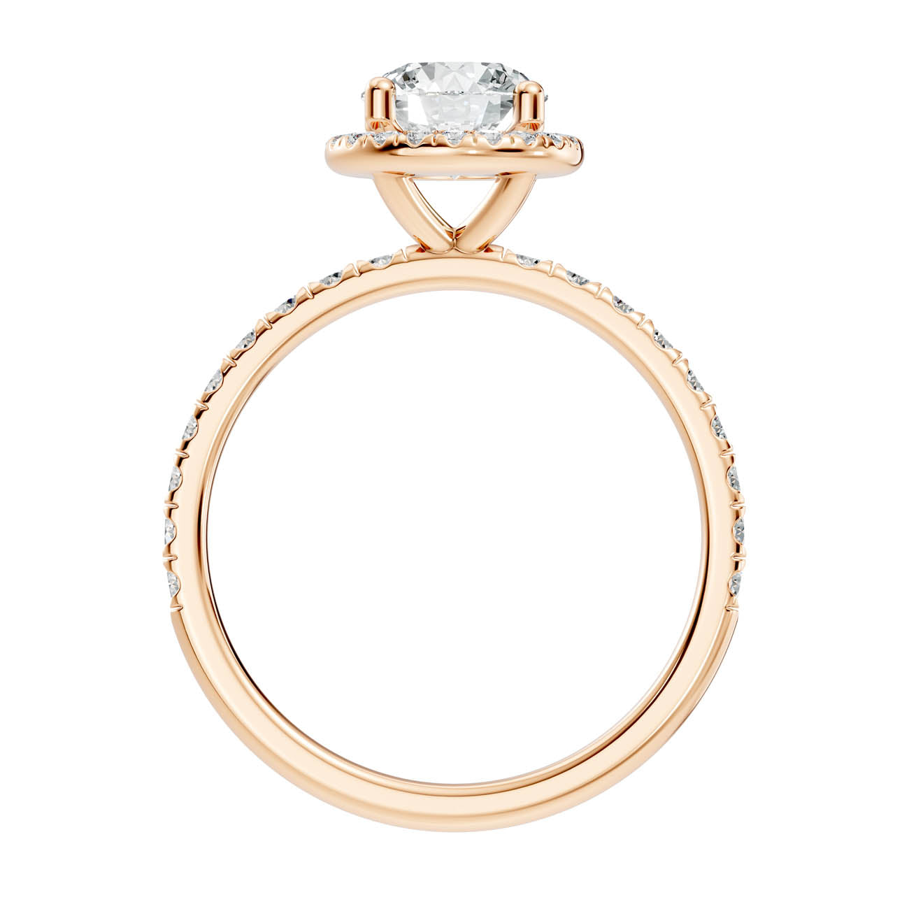 .50-1.50 Ct. Round Brilliant Halo Diamond Ring with Diamond Band (ja17-a) 10