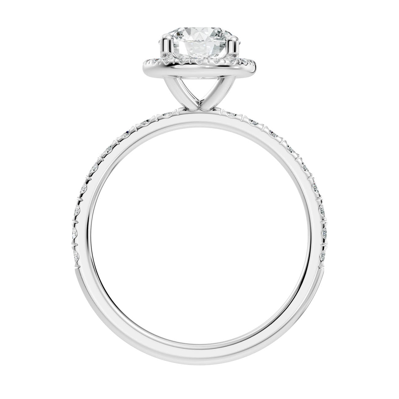.50-1.50 Ct. Round Brilliant Halo Diamond Ring with Diamond Band (ja17-a) 7