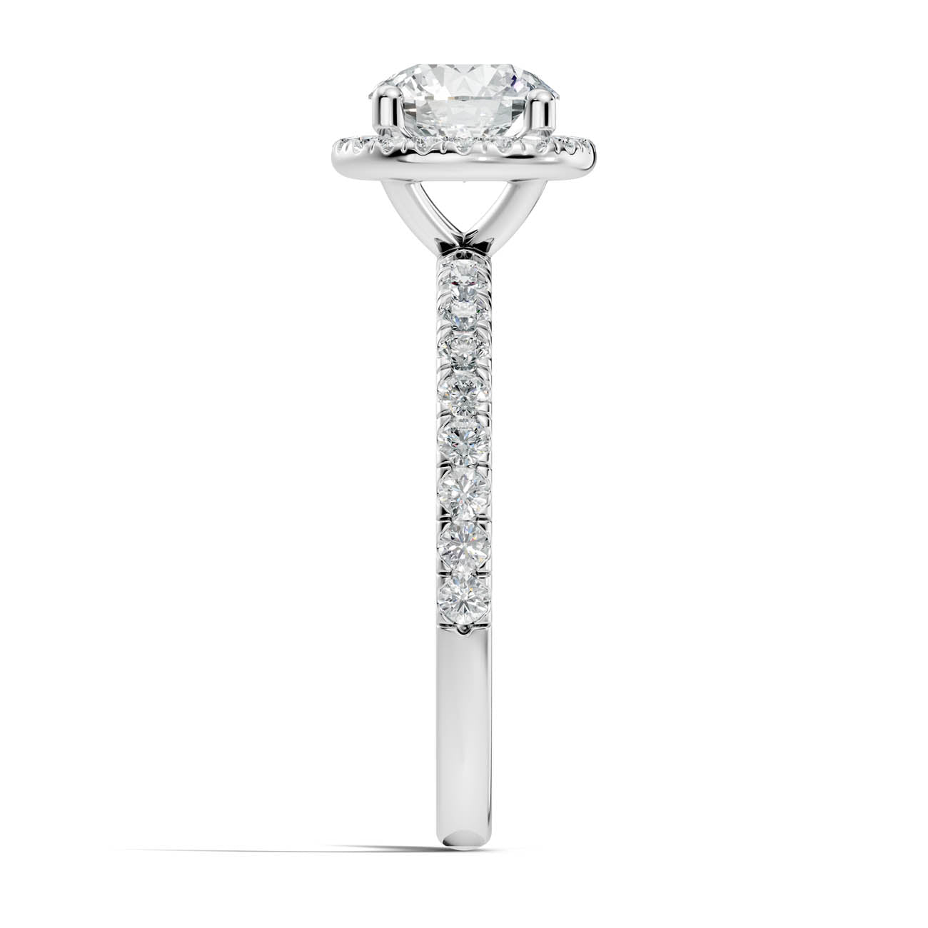 .50-1.50 Ct. Round Brilliant Halo Diamond Ring with Diamond Band (ja17-a) 8