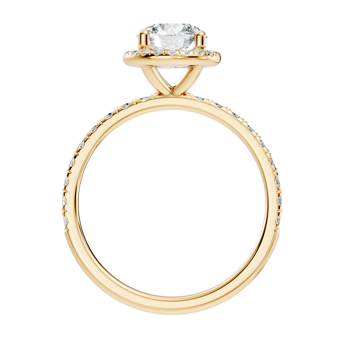 .50-1.50 Ct. Round Brilliant Halo Diamond Ring with Diamond Band (ja17-a) 15
