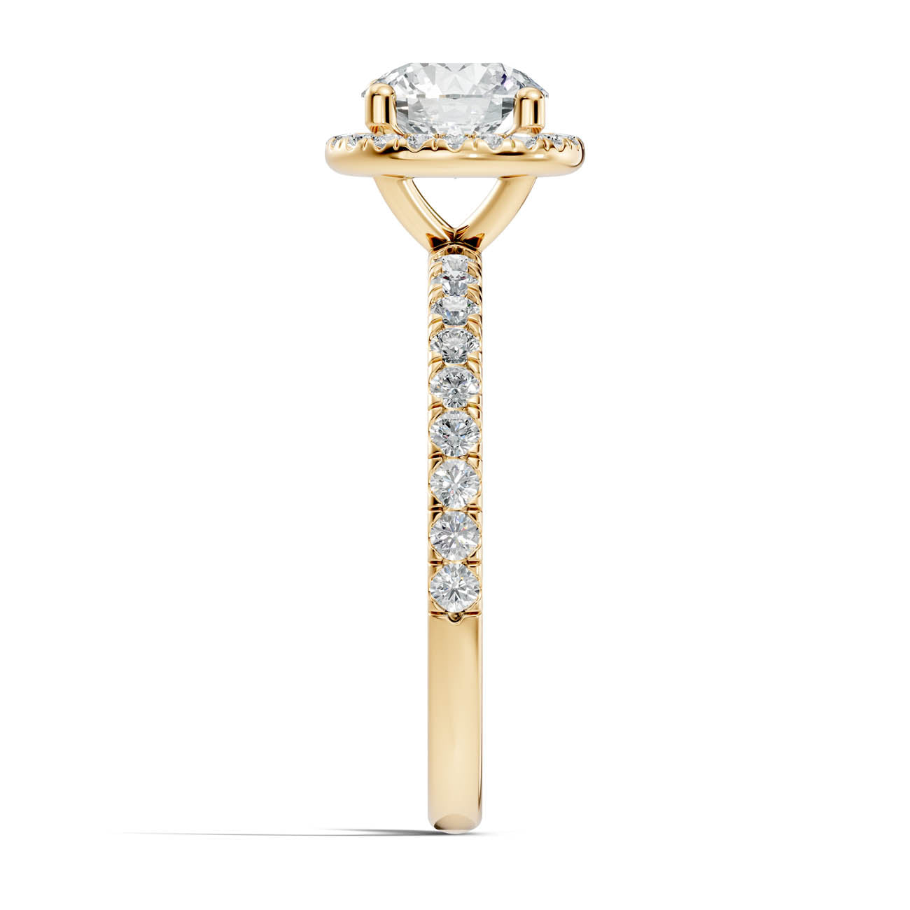 .50-1.50 Ct. Round Brilliant Halo Diamond Ring with Diamond Band (ja17-a) 4