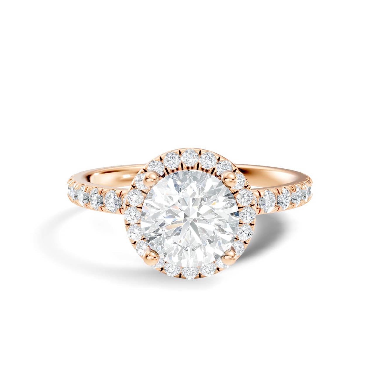 .50-1.50 Ct. Round Brilliant Halo Diamond Ring with Diamond Band (ja17-a) 11
