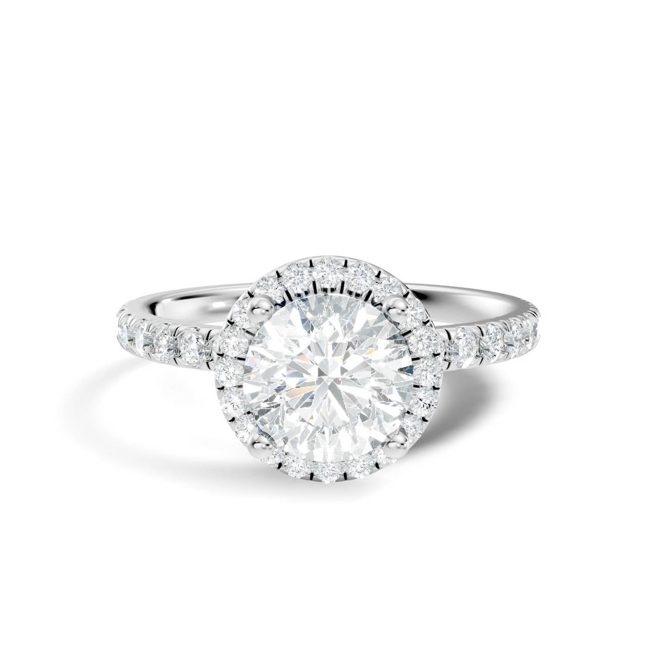 .50-1.50 Ct. Round Brilliant Halo Diamond Ring with Diamond Band (ja17-a) 6