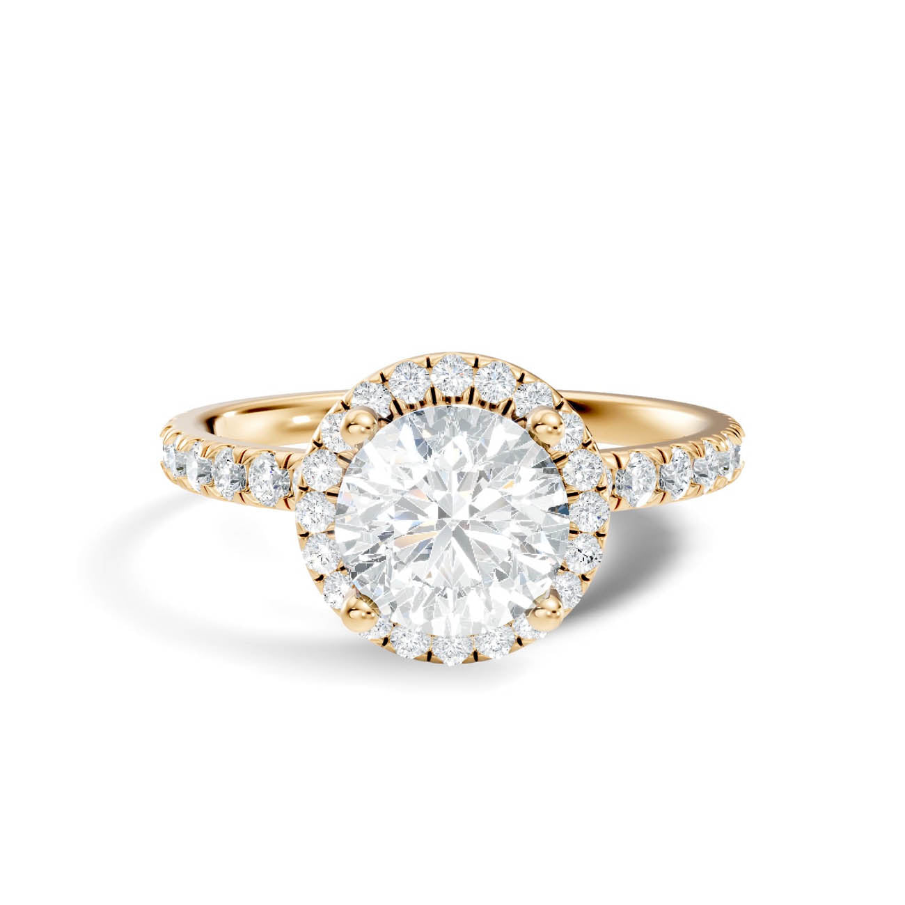 .50-1.50 Ct. Round Brilliant Halo Diamond Ring with Diamond Band (ja17-a) 3