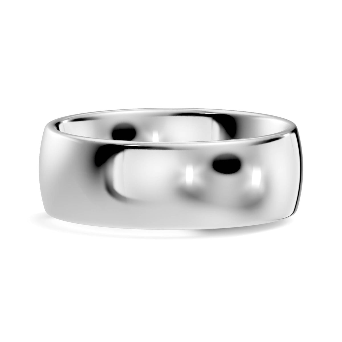 Classic Wide High-Polish Domed Wedding Band (TBW-7MM) 10