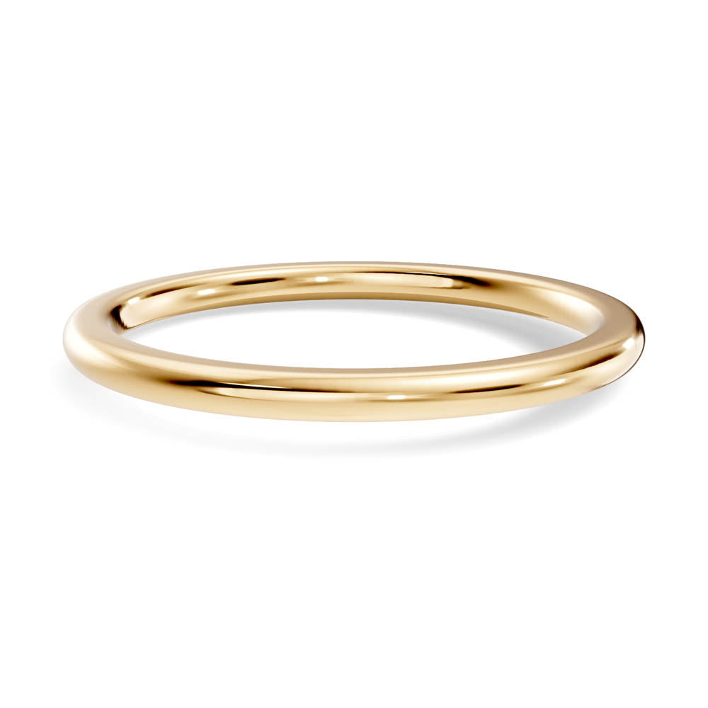 Classic Polished Wedding Band with Rounded Profile (b8-a copy) 3
