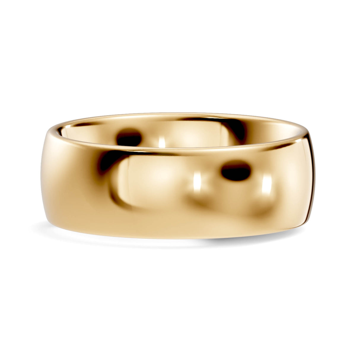 Classic Wide High-Polish Domed Wedding Band (TBW-7MM) 5