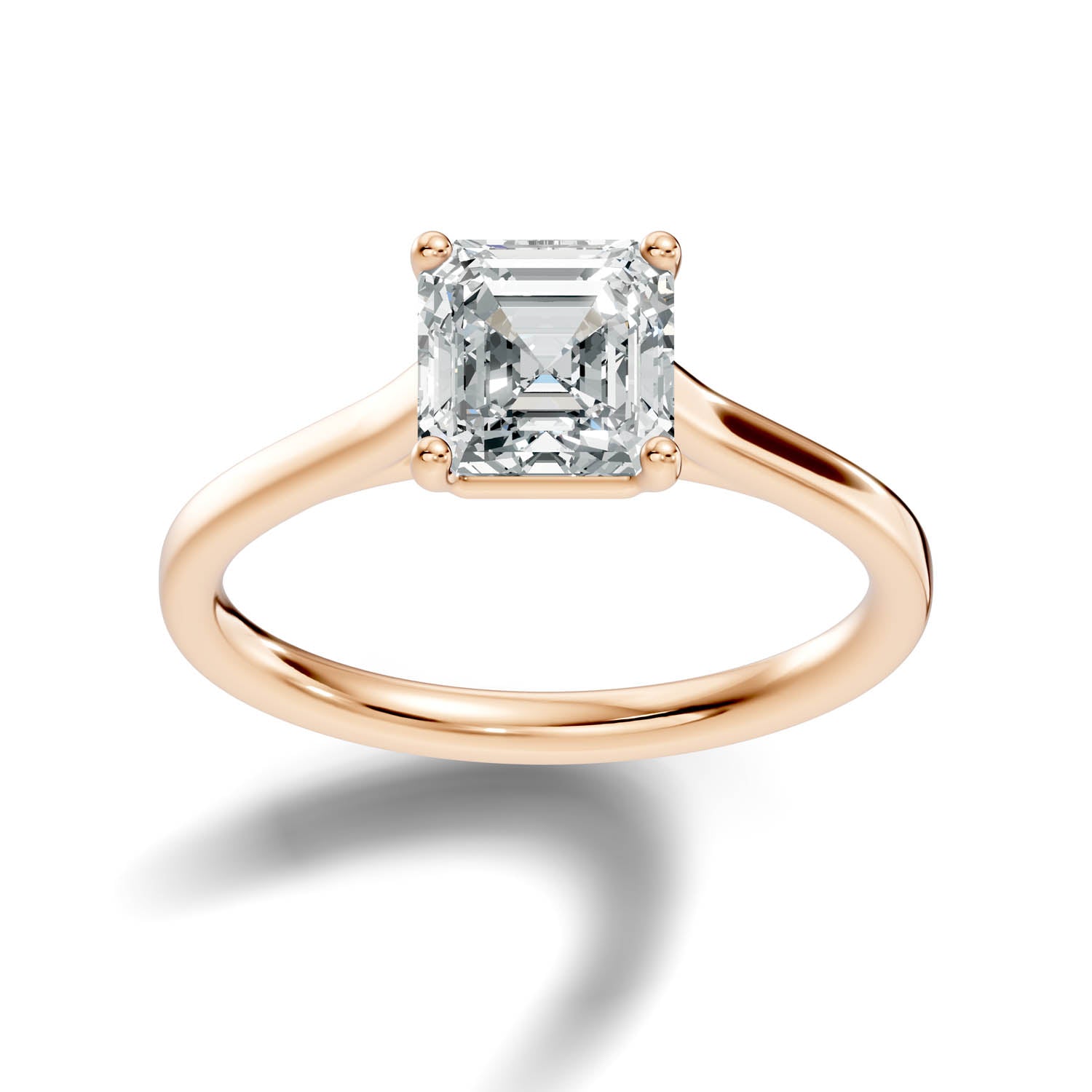 1.47 Ct. Asscher Cut Solitaire Engagement Ring (10ASC)