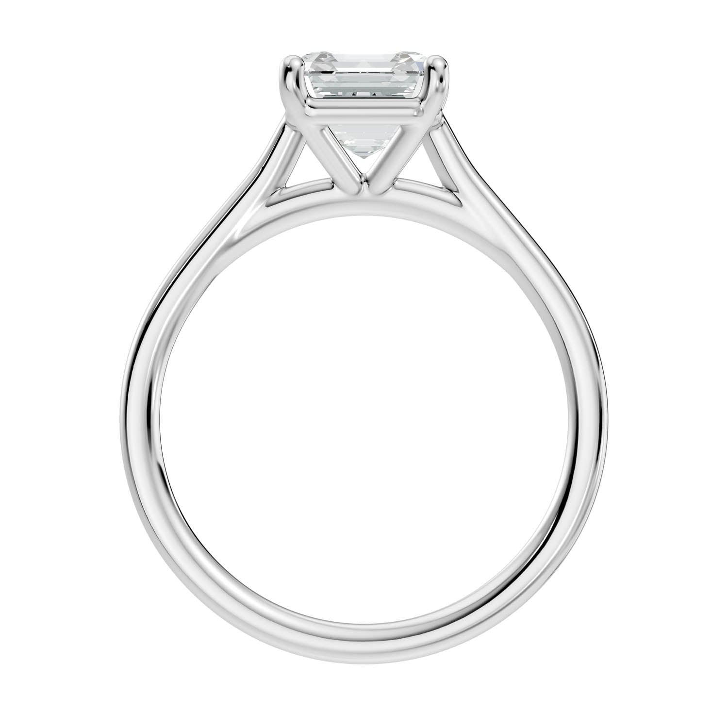 1.47 Ct. Asscher Cut Solitaire Engagement Ring (10ASC) 3