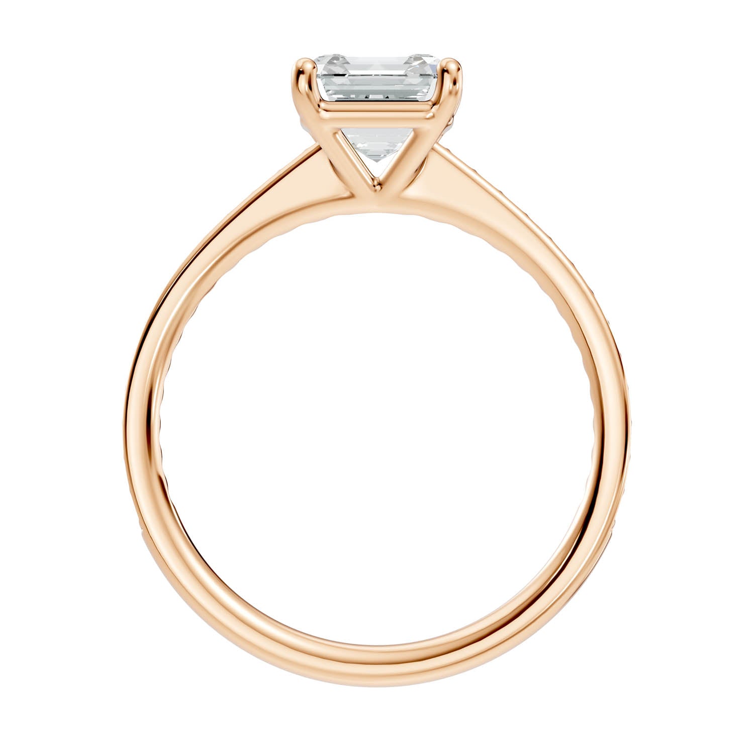 1.64 Ct. Asscher Cut Pavé Diamond Engagement Ring (10ASP) 5