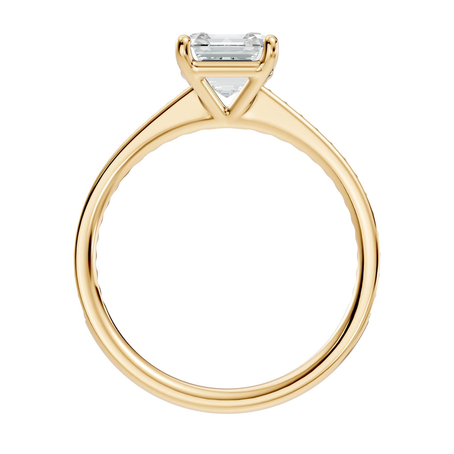 1.64 Ct. Asscher Cut Pavé Diamond Engagement Ring (10ASP) 3