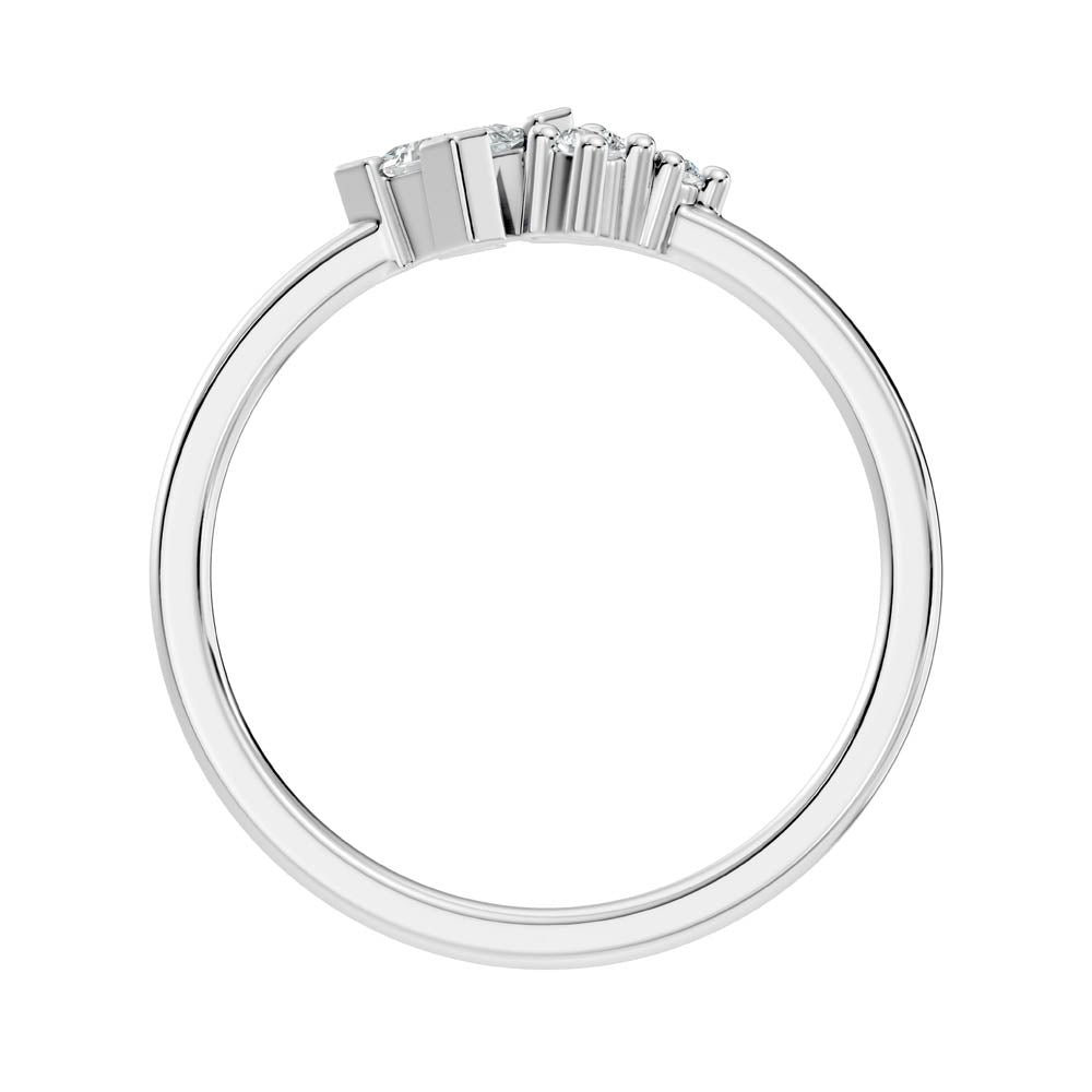 .36 Ct. Asymmetrical Diamond Cluster Engagement Ring (b1-a) 11