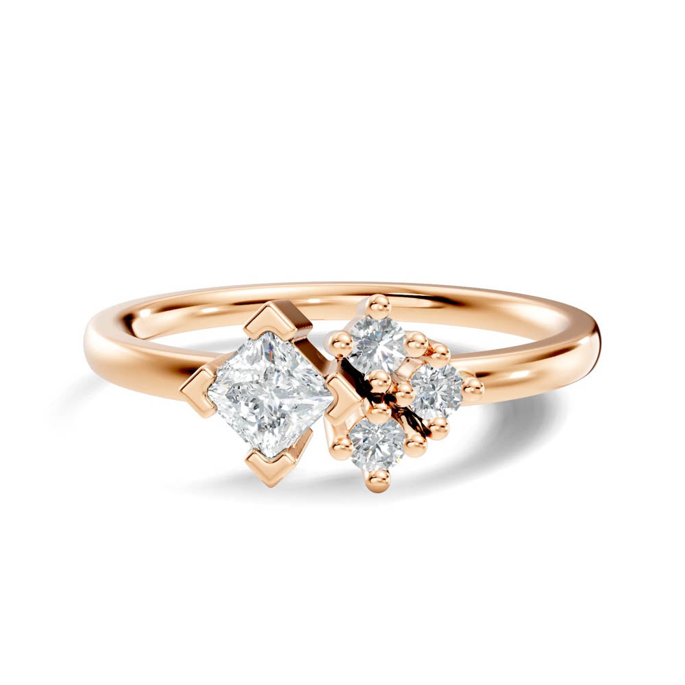 .36 Ct. Asymmetrical Diamond Cluster Engagement Ring (b1-a) 6