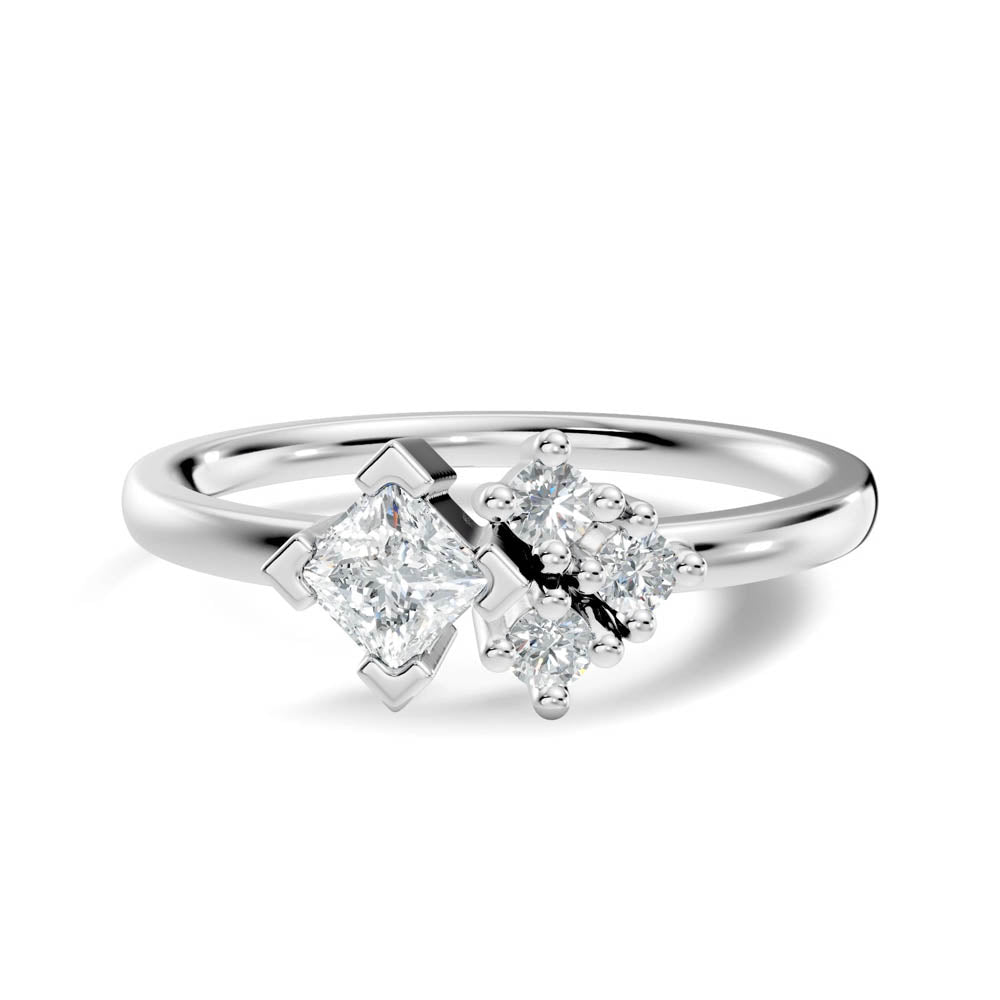 .36 Ct. Asymmetrical Diamond Cluster Engagement Ring (b1-a) 15