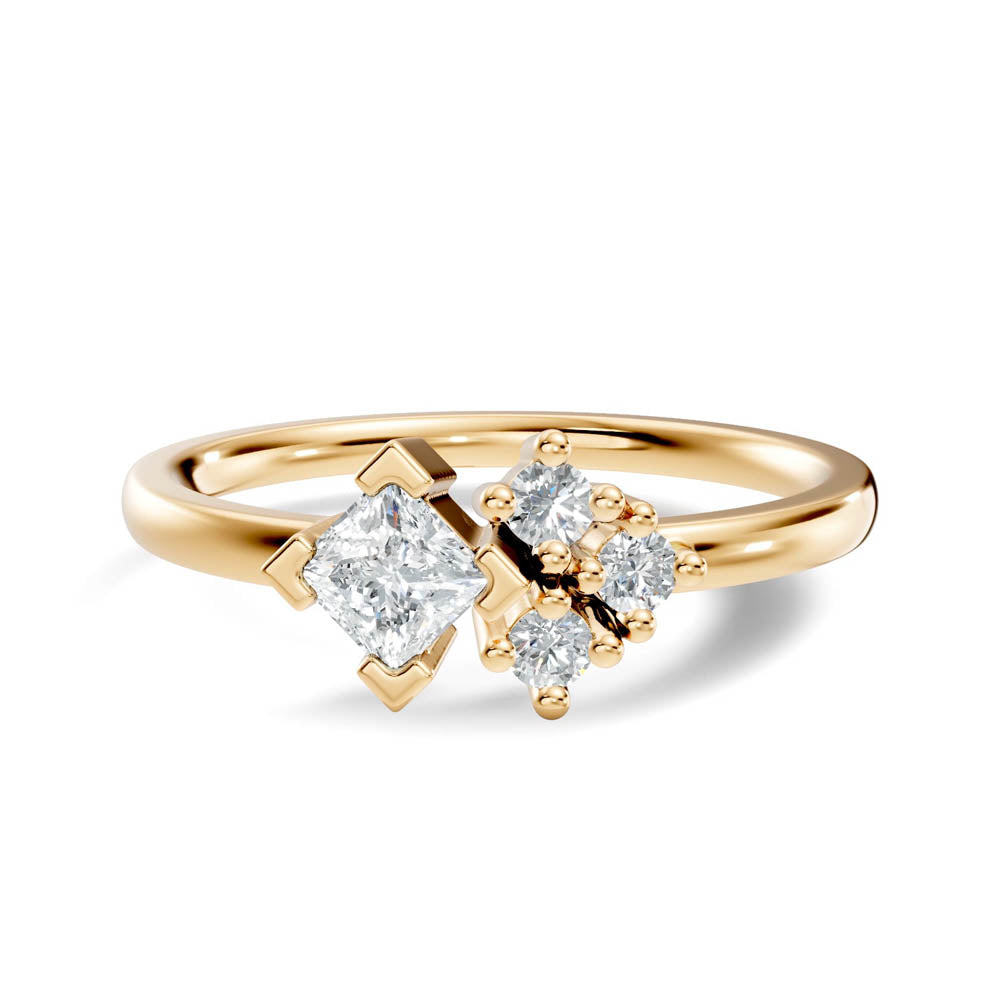 .36 Ct. Asymmetrical Diamond Cluster Engagement Ring (b1-a) 3