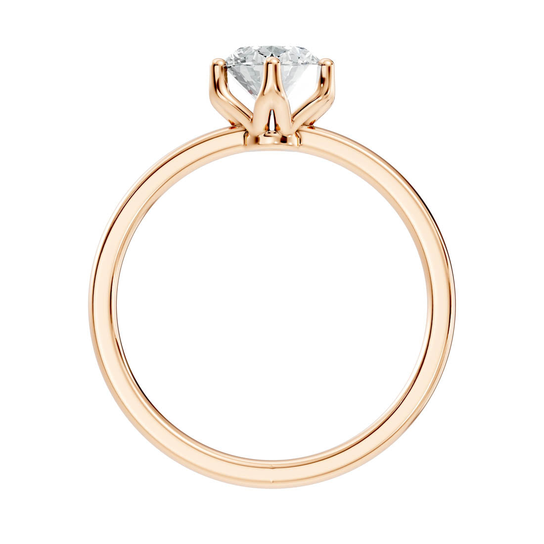 1.00 Ct. Oval Diamond Six-Prong Solitaire Ring (b11-b)