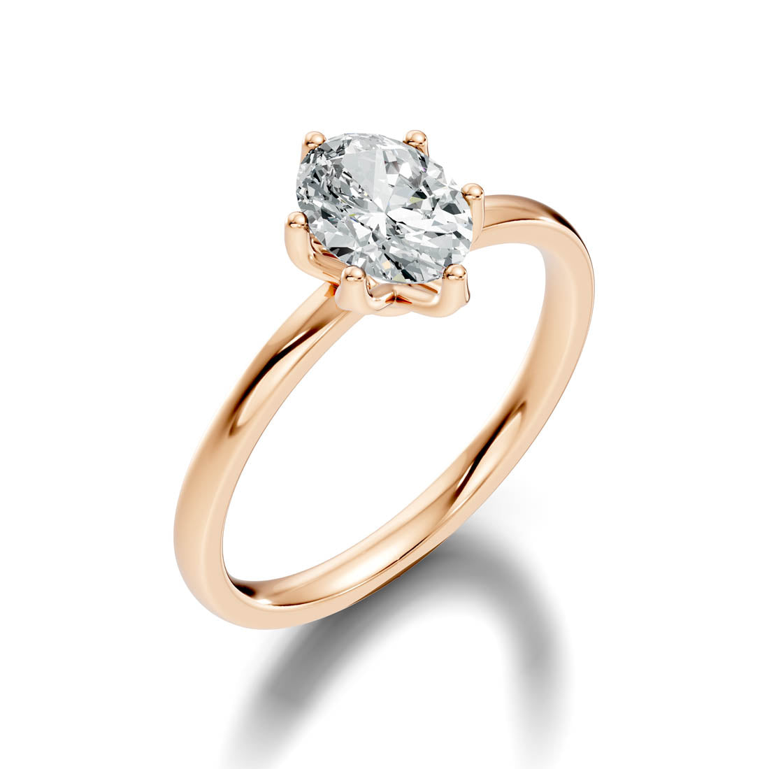 1.00 Ct. Oval Diamond Six-Prong Solitaire Ring (b11-b) 4