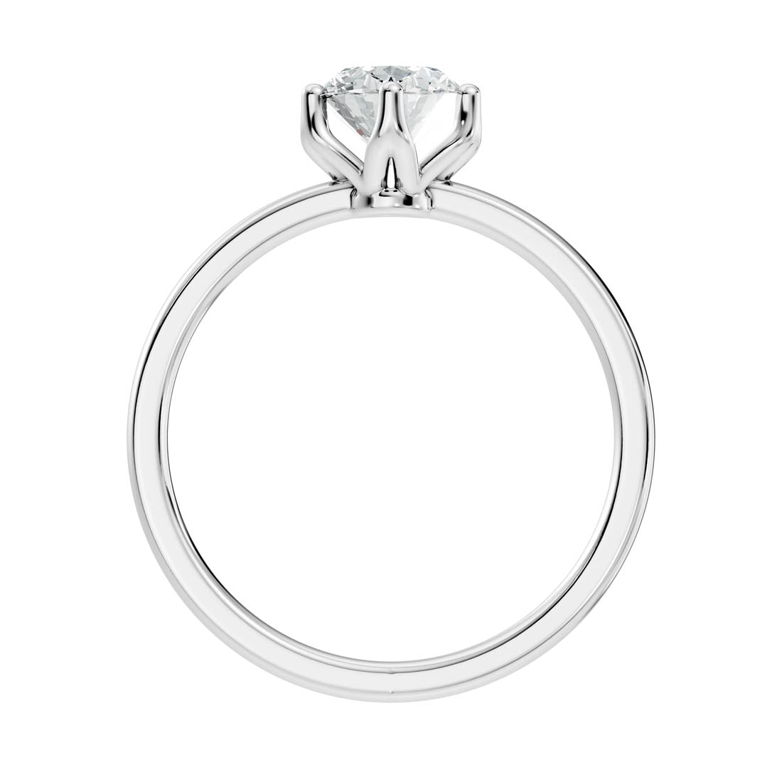 1.00 Ct. Oval Diamond Six-Prong Solitaire Ring (b11-b) 5