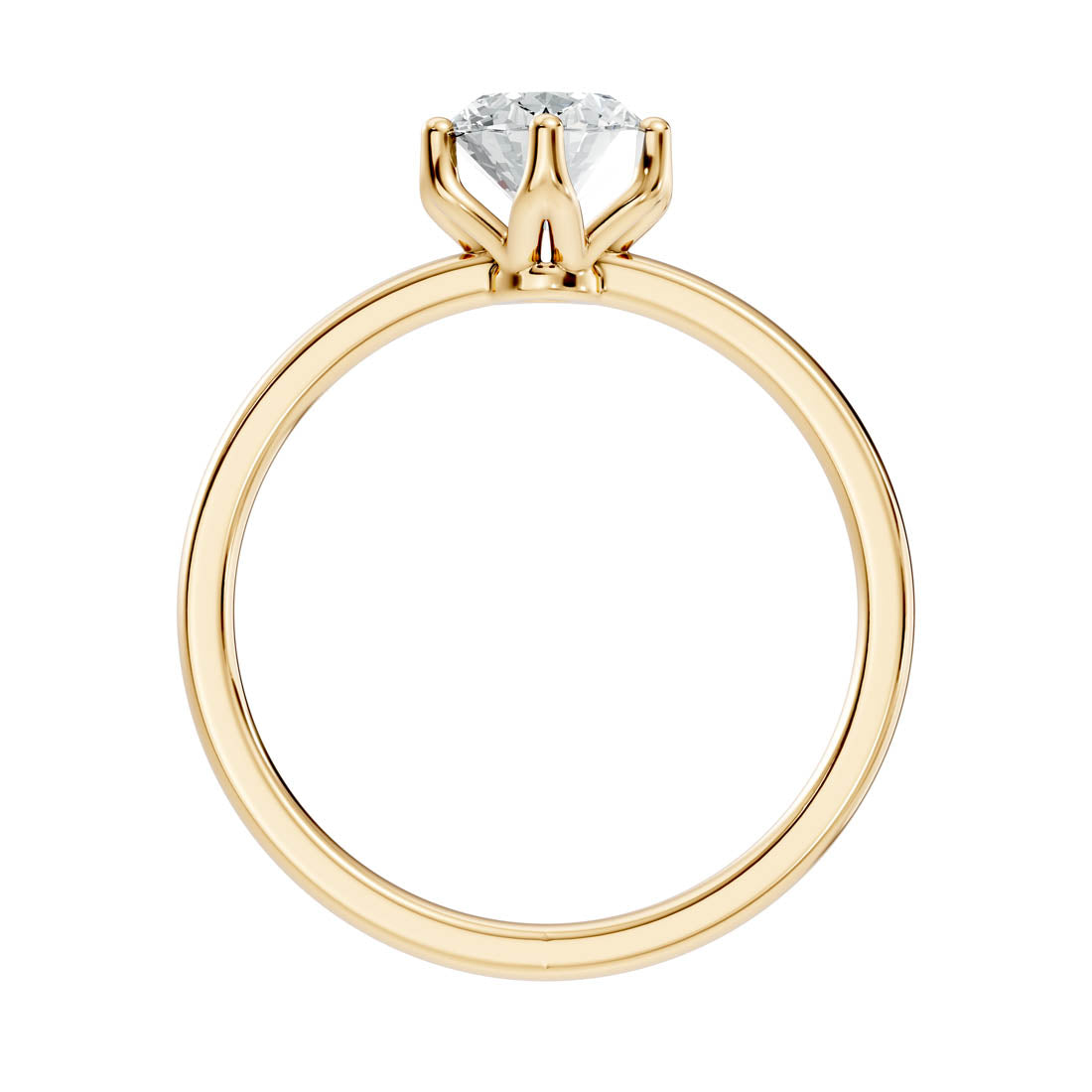 1.00 Ct. Oval Diamond Six-Prong Solitaire Ring (b11-b) 9