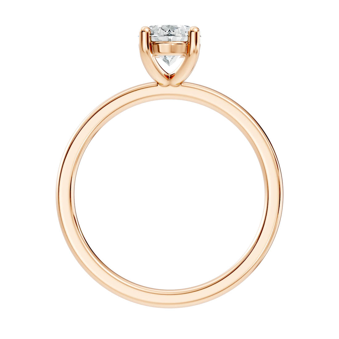 .50-1.00 Ct. Oval Diamond Solitaire Ring with Four-Prong Setting (b12-b) 4
