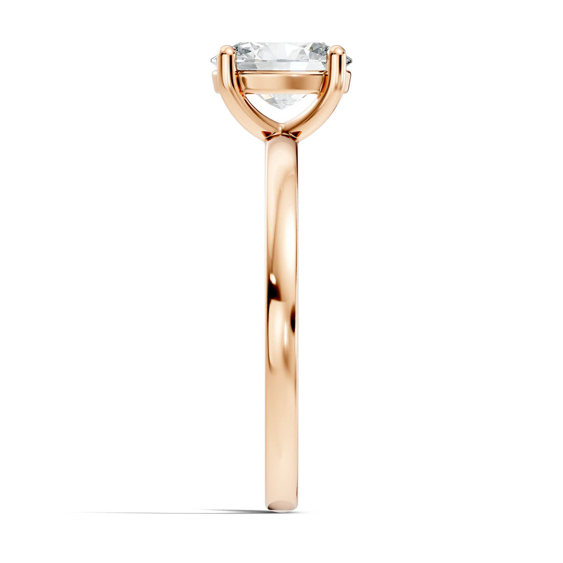 .50-1.00 Ct. Oval Diamond Solitaire Ring with Four-Prong Setting (b12-b) 5