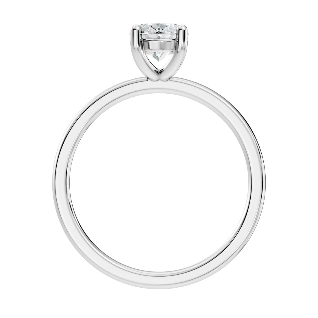 1.00 Ct. Oval Diamond Classic Four-Prong Solitaire Ring (b12-b) 5