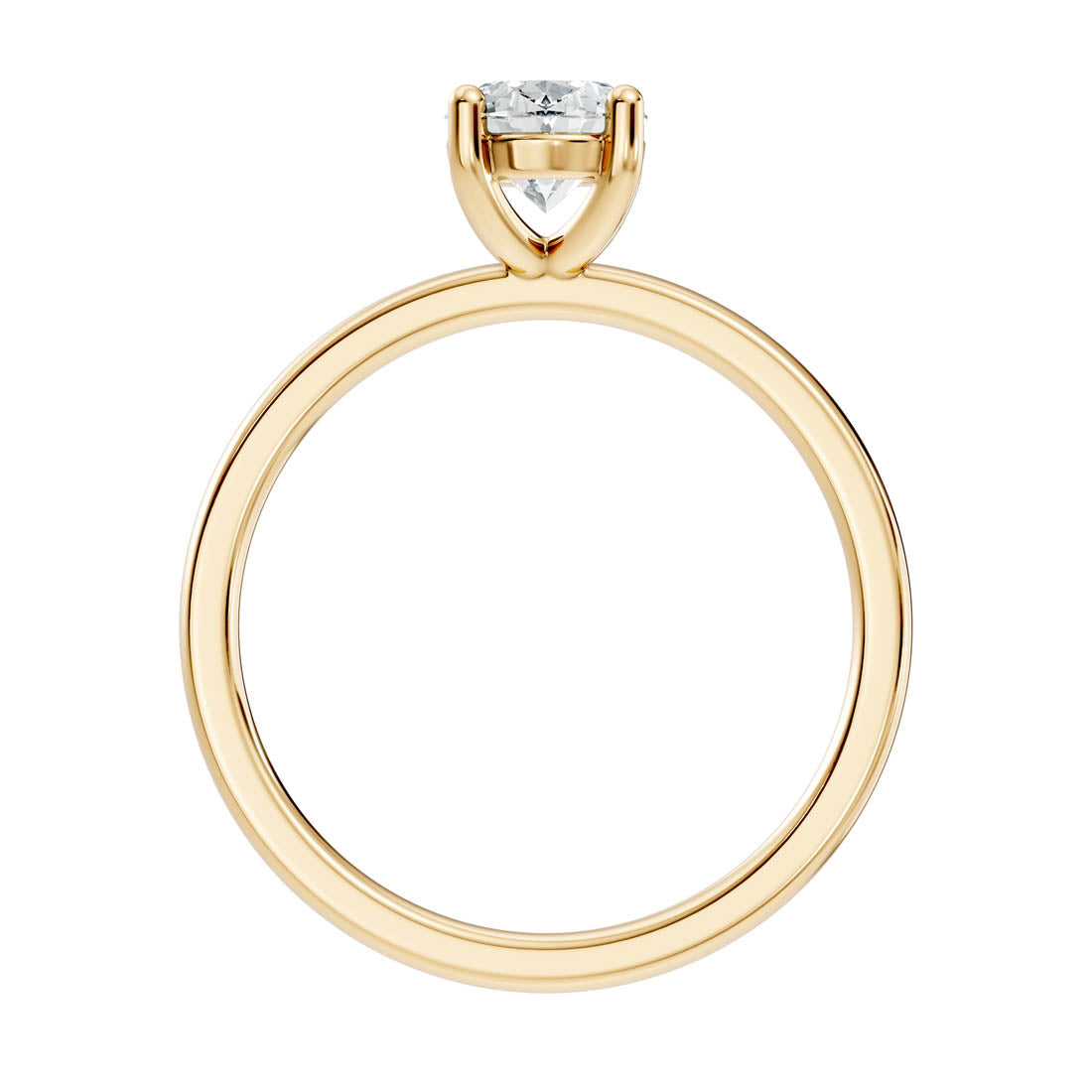 1.00 Ct. Oval Diamond Classic Four-Prong Solitaire Ring (b12-b) 9
