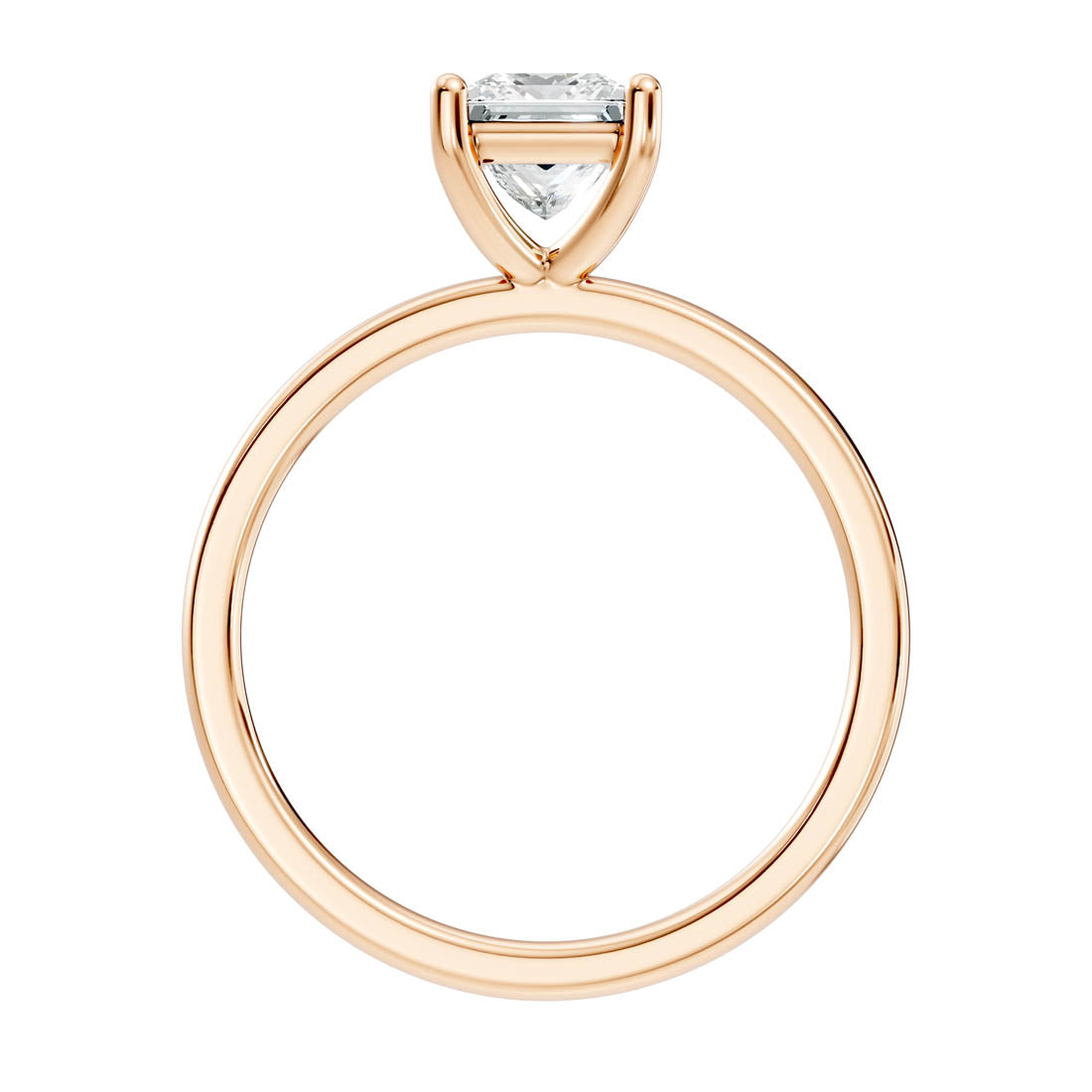 .50-1.00 Ct. Princess Cut Diamond Solitaire Ring with Classic Prong Setting (b12-d) 8