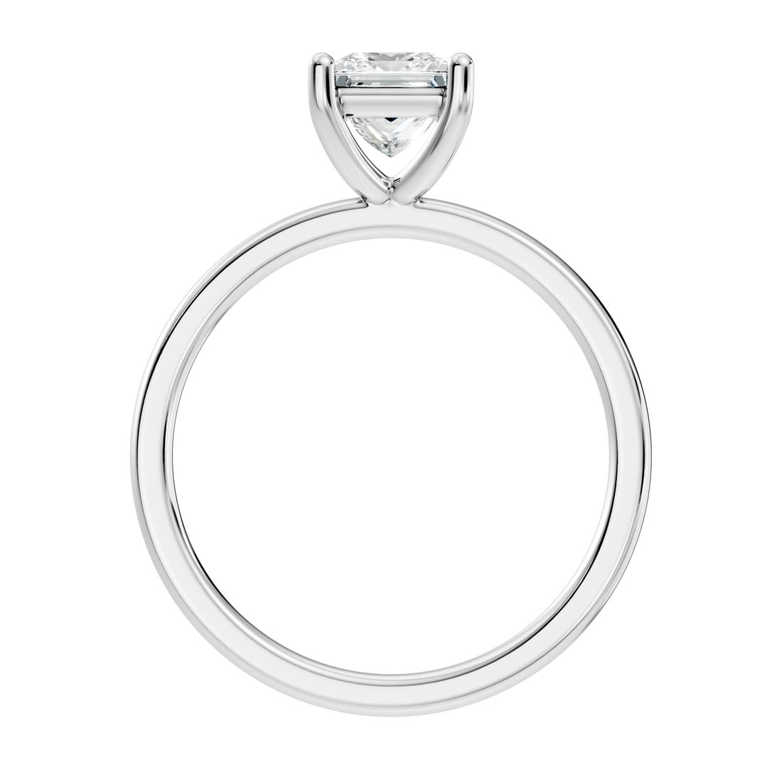 .50-1.00 Ct. Princess Cut Diamond Solitaire Ring with Classic Prong Setting (b12-d) 12