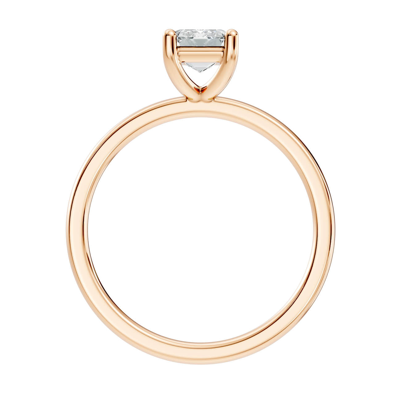 .50-1.00 Ct. Emerald Cut Diamond Solitaire Ring with Classic Prong Setting (b12-e) 10