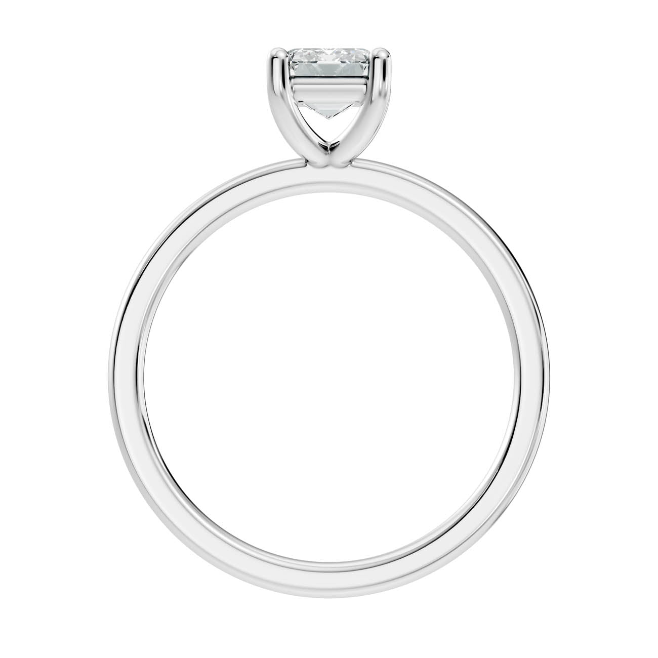 .50-1.00 Ct. Emerald Cut Diamond Solitaire Ring with Classic Prong Setting (b12-e) 14