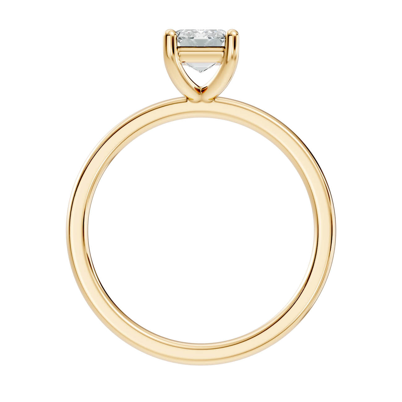 .50-1.00 Ct. Emerald Cut Diamond Solitaire Ring with Classic Prong Setting (b12-e) 5