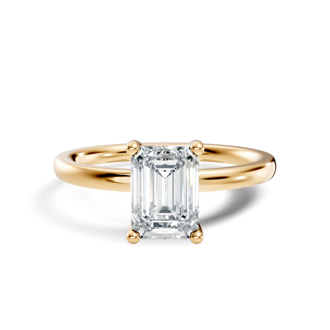 .50-1.00 Ct. Emerald Cut Diamond Solitaire Ring with Classic Prong Setting (b12-e) 3