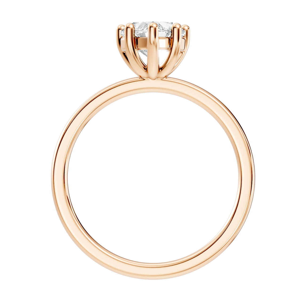 .50-1.00 Ct. Heart-Cut Diamond Solitaire Ring with Three-Prong Setting (b12-g) 8
