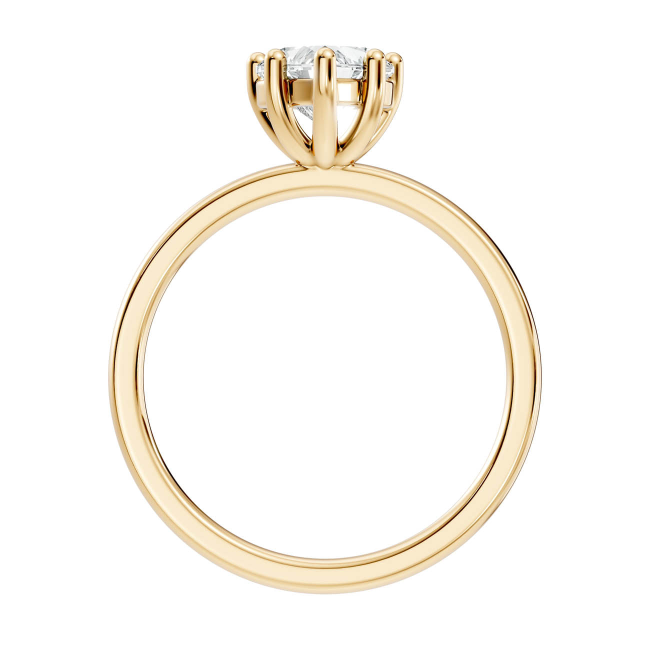 .50-1.00 Ct. Heart-Cut Diamond Solitaire Ring with Three-Prong Setting (b12-g) 14