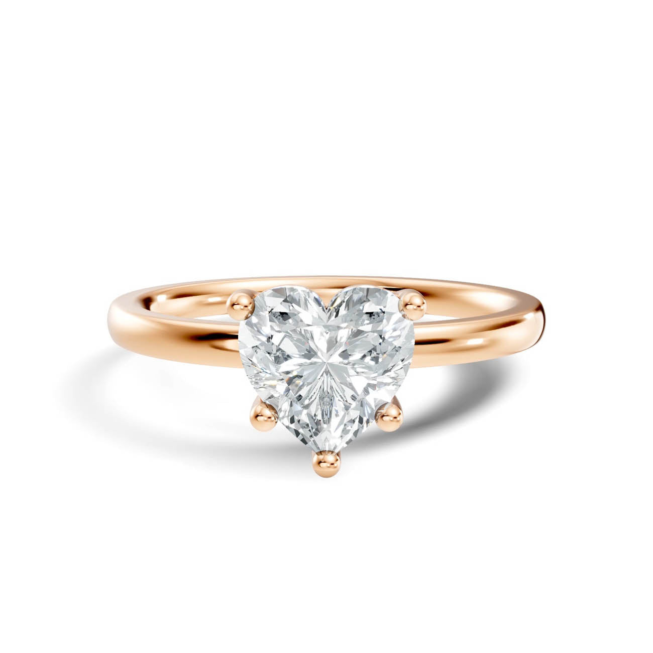 .50-1.00 Ct. Heart-Cut Diamond Solitaire Ring with Three-Prong Setting (b12-g) 10