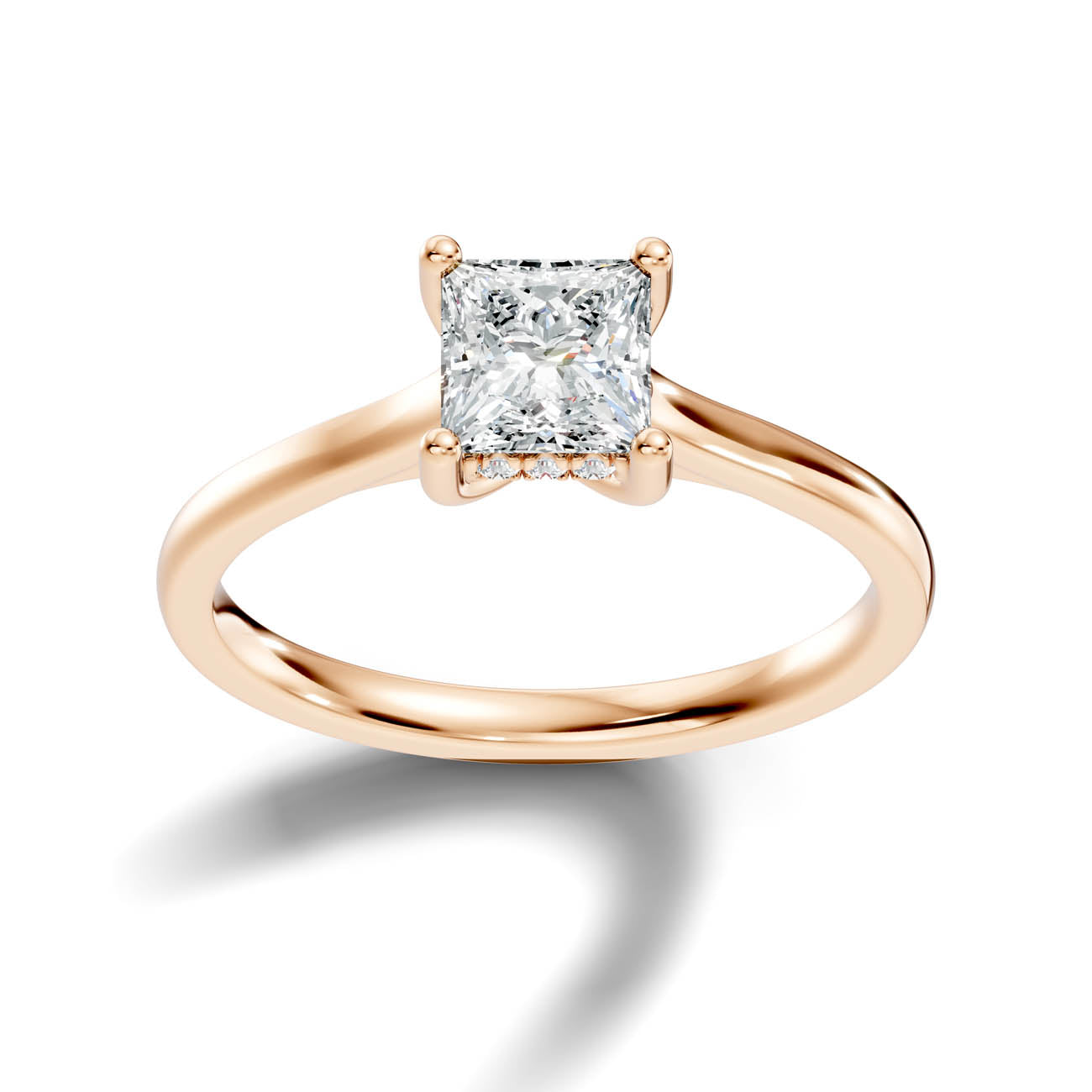 .50-1.50 Ct. Princess Cut Diamond Ring with Hidden Halo and Four-Prong Setting (b16-d copy)