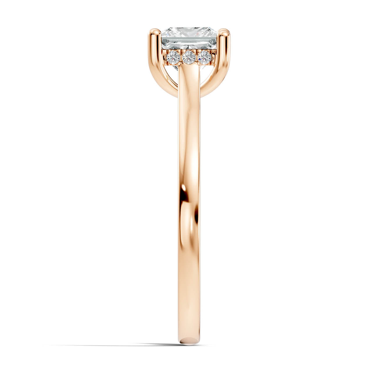 .50-1.50 Ct. Princess Cut Diamond Ring with Hidden Halo and Four-Prong Setting (b16-d copy) 5