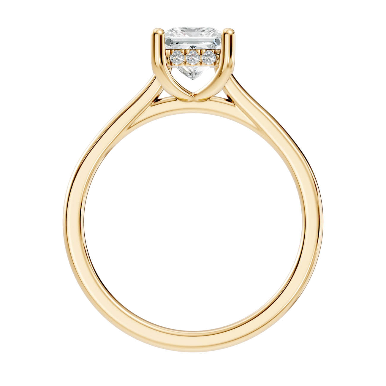 .50-1.50 Ct. Princess Cut Diamond Ring with Hidden Halo and Four-Prong Setting (b16-d copy) 12