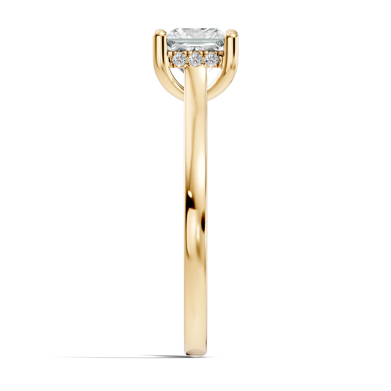 .50-1.50 Ct. Princess Cut Diamond Ring with Hidden Halo and Four-Prong Setting (b16-d copy) 14