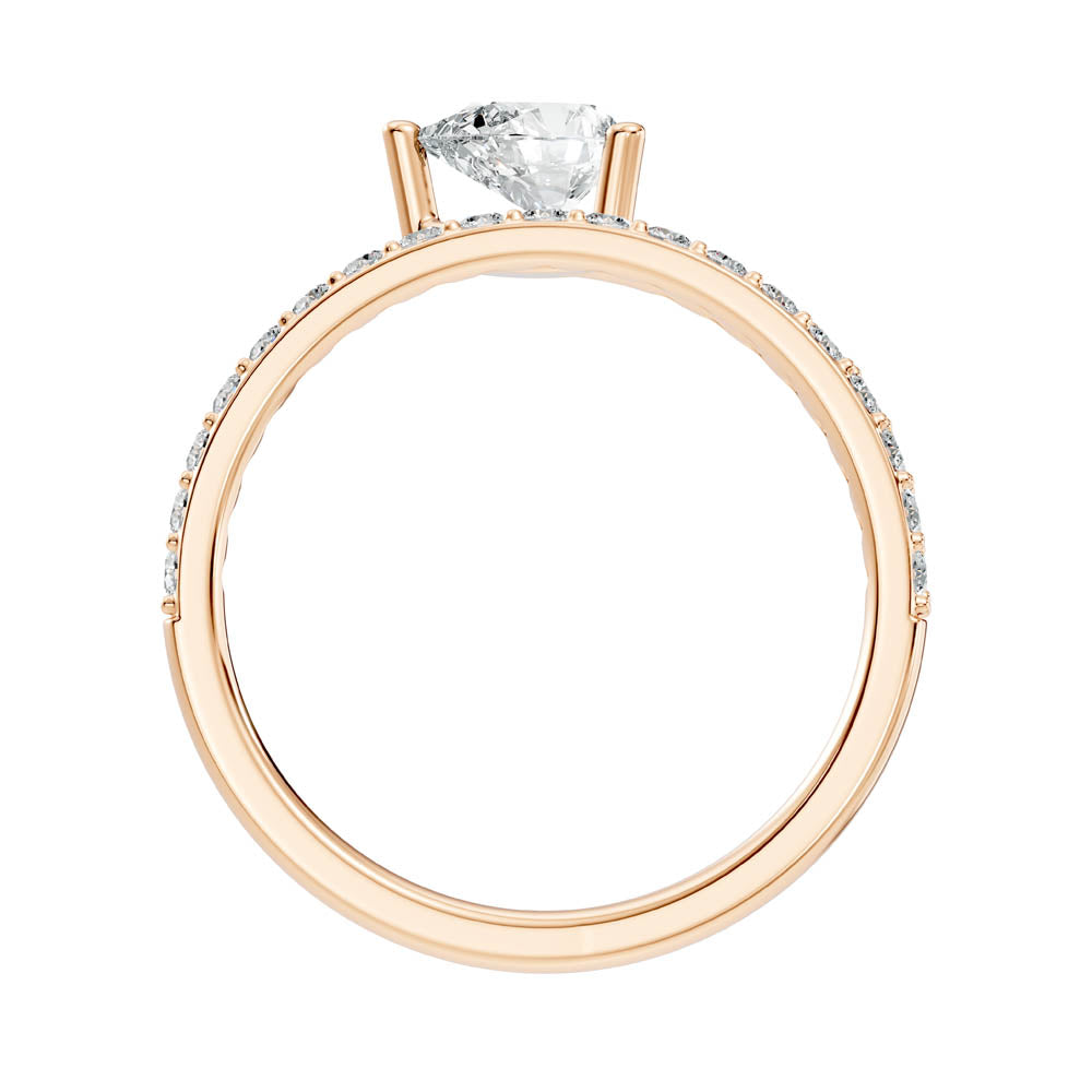 .84 Ct. Pear Diamond Open-Wrap Prong Ring (b3-a)