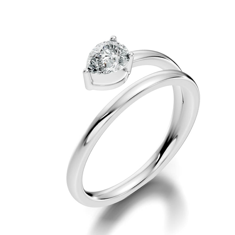 .50 Ct. Pear Diamond Open-Band Solitaire Ring (b3-a copy) 8