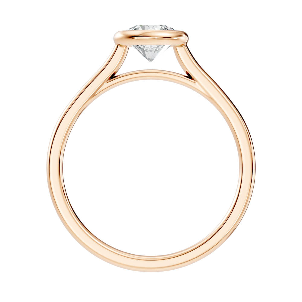 .75 Ct. Round Diamond Solitaire Ring with Bezel Setting (b9-a) 9