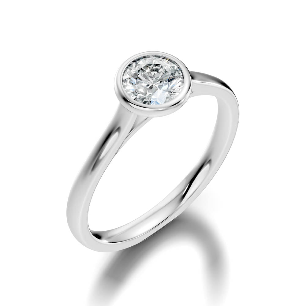 .75 Ct. Round Bezel Solitaire Engagement Ring (b9-a) 8