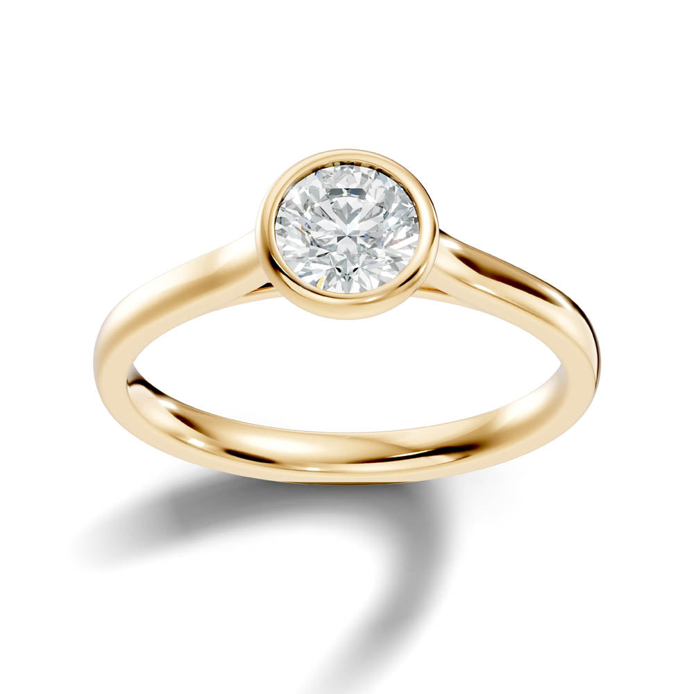 .75 Ct. Round Bezel Solitaire Engagement Ring (b9-a) 10