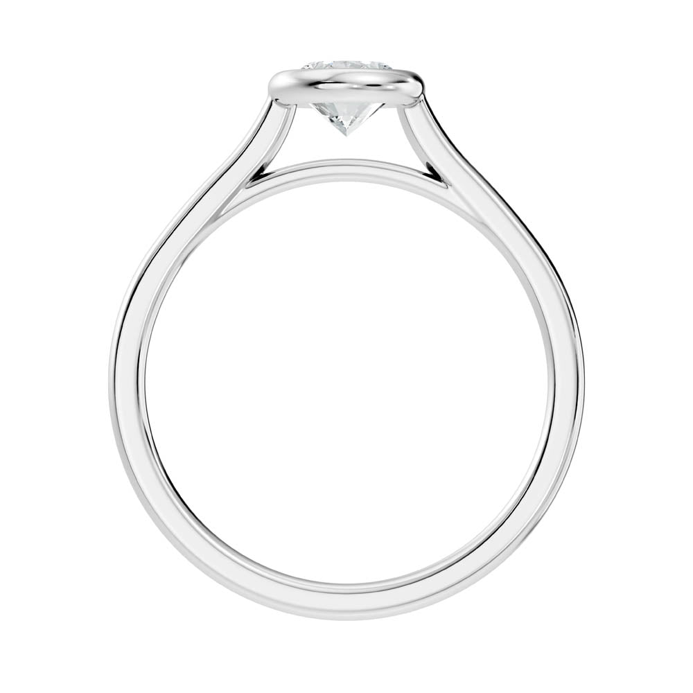 .75 Ct. Oval Diamond Solitaire Ring with Bezel Setting (b9-b) 11