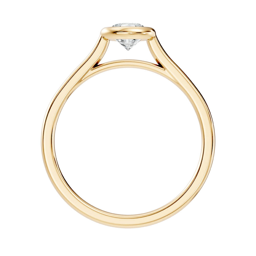 .75 Ct. Pear-Cut Diamond Solitaire Ring with Bezel Setting (b9-c) 4