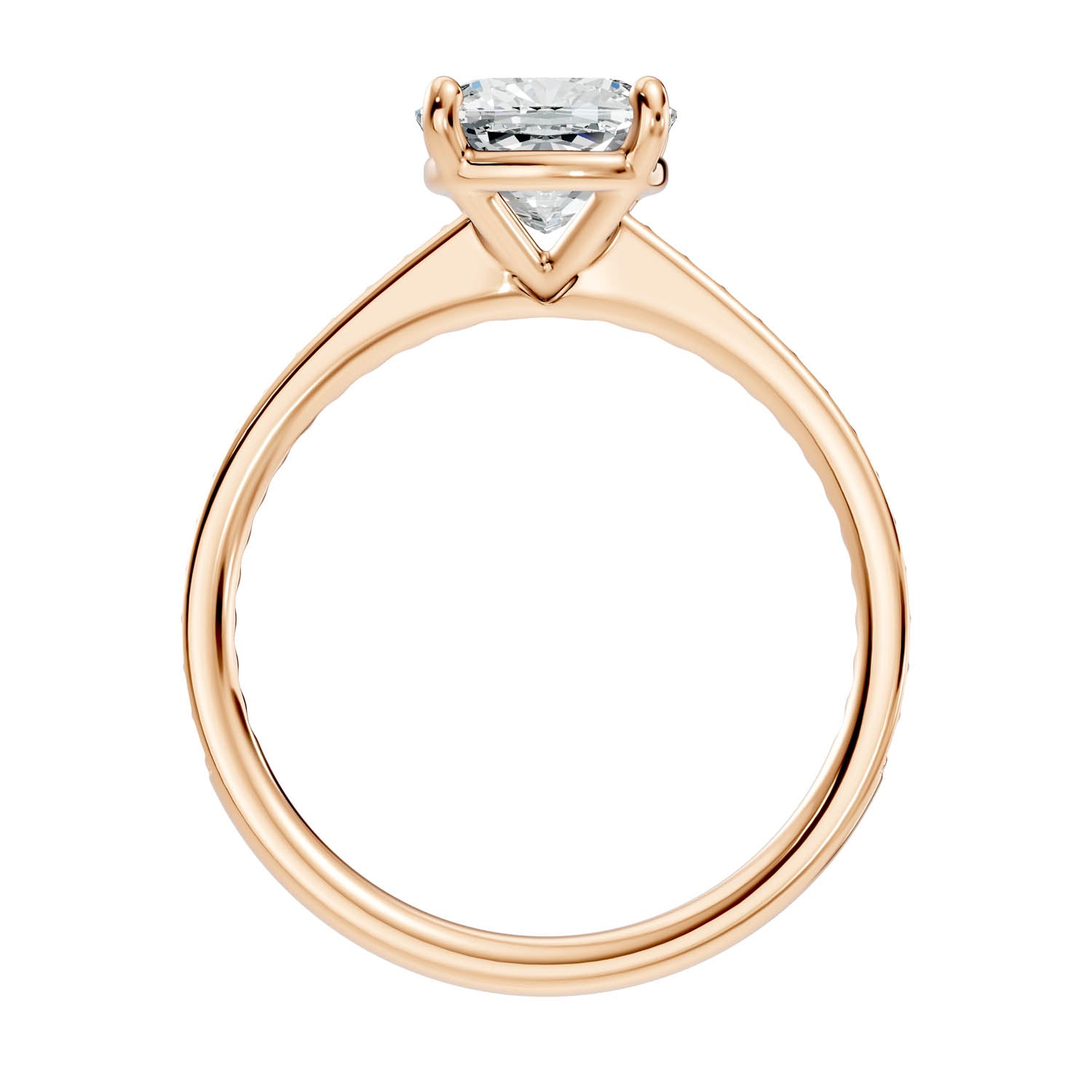 1.70 Ct. Cushion Cut Pavé Diamond Engagement Ring (10CUP) 7