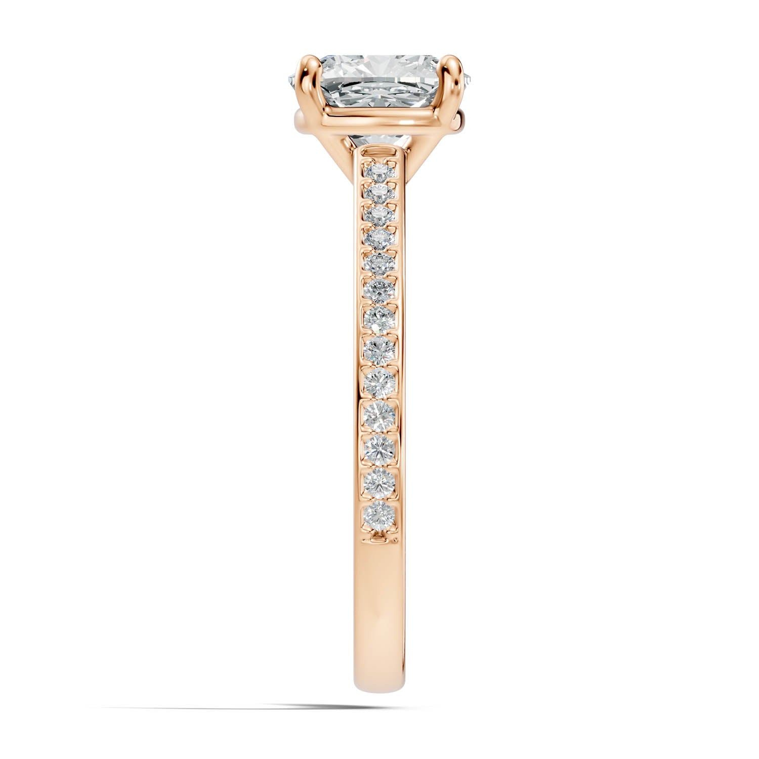 1.70 Ct. Cushion Cut Pavé Diamond Engagement Ring (10CUP) 14